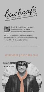 buchcafè Programm September - Oktober 2017
