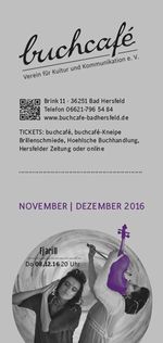 buchcafè Programm November - Dezember 2016