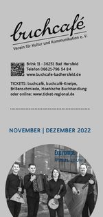 buchcafè Programm November - Dezember 2022
