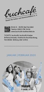 buchcafè Programm Januar - Februar 2020