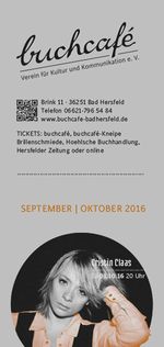 buchcafè Programm September - Oktober 2016